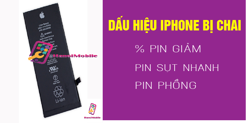 Hình 1: Dấu hiệu nhận biết Iphone bị chai 